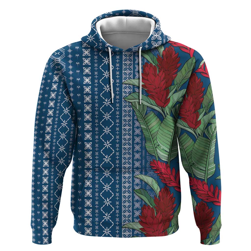 Women's Day Samoa Malu Tattoo Inspired Mix Teuila Hoodie Royal Blue LT7 Pullover Hoodie Royal Blue - Polynesian Pride
