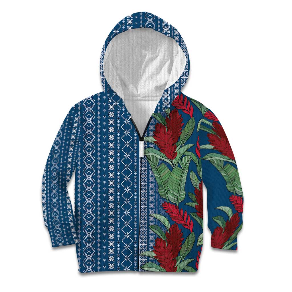 Women's Day Samoa Malu Tattoo Inspired Mix Teuila Kid Hoodie Royal Blue