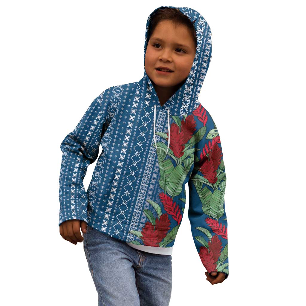 Women's Day Samoa Malu Tattoo Inspired Mix Teuila Kid Hoodie Royal Blue
