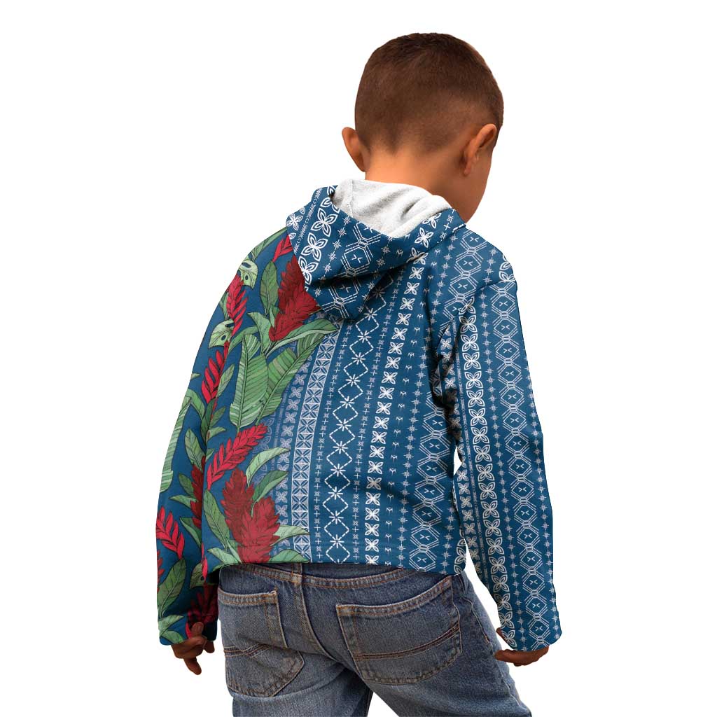 Women's Day Samoa Malu Tattoo Inspired Mix Teuila Kid Hoodie Royal Blue