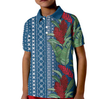 Women's Day Samoa Malu Tattoo Inspired Mix Teuila Kid Polo Shirt Royal Blue