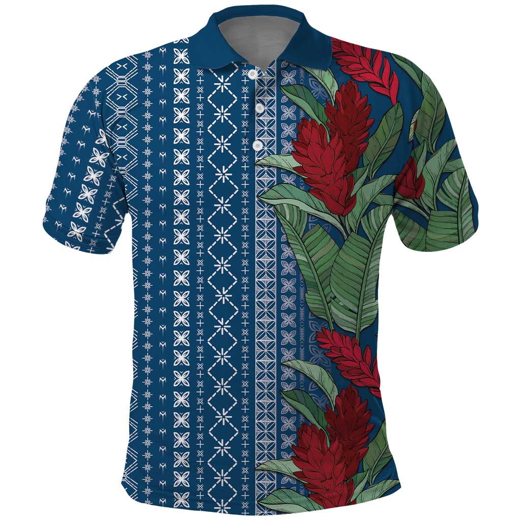 Women's Day Samoa Malu Tattoo Inspired Mix Teuila Polo Shirt Royal Blue LT7 Royal Blue - Polynesian Pride