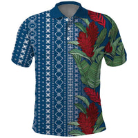 Women's Day Samoa Malu Tattoo Inspired Mix Teuila Polo Shirt Royal Blue LT7 Royal Blue - Polynesian Pride