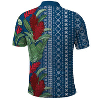 Women's Day Samoa Malu Tattoo Inspired Mix Teuila Polo Shirt Royal Blue LT7 - Polynesian Pride