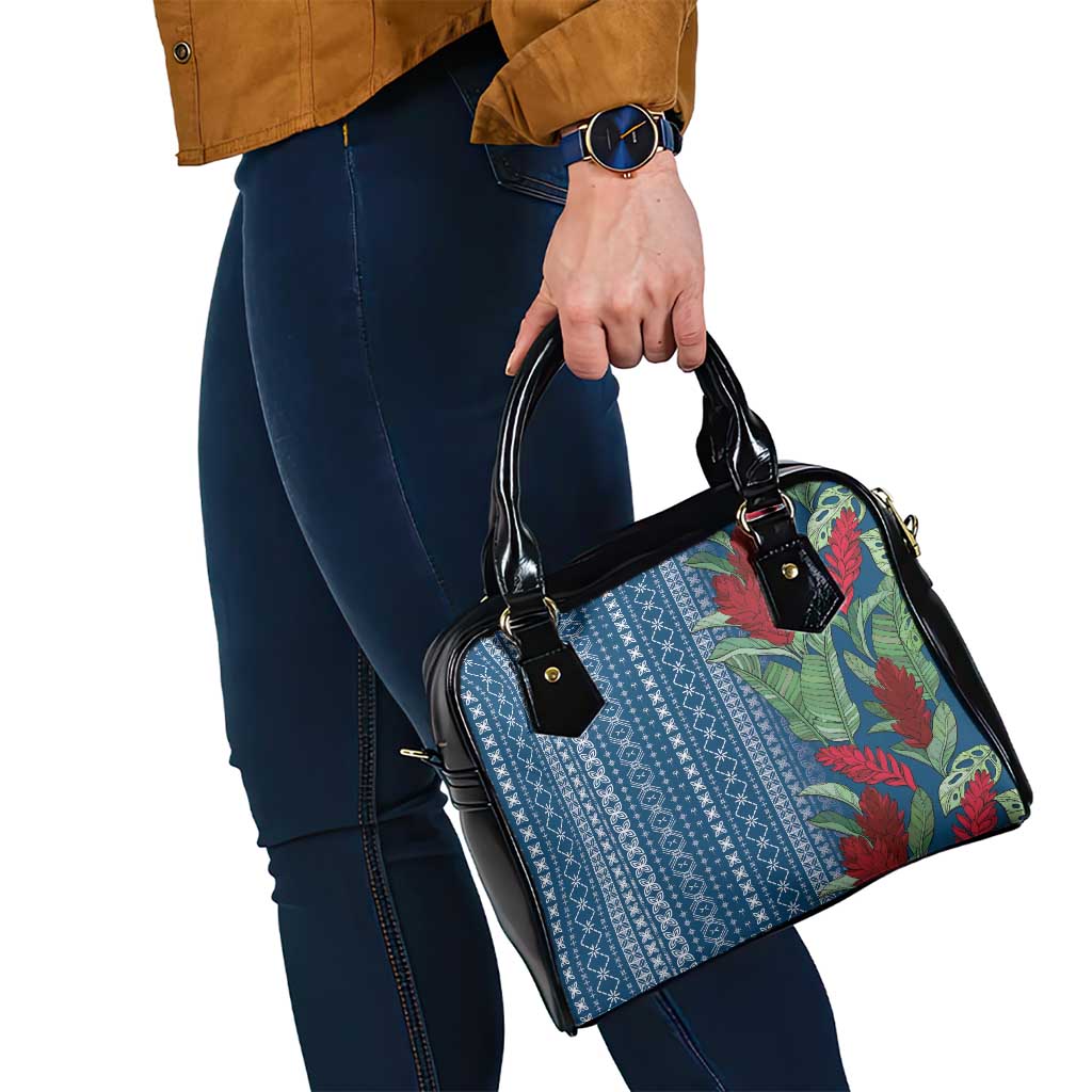 Women's Day Samoa Malu Tattoo Inspired Mix Teuila Shoulder Handbag Royal Blue