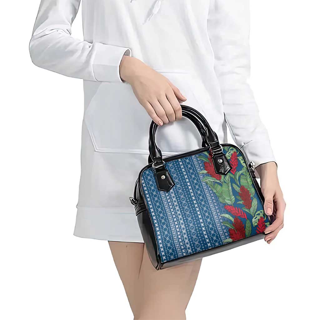 Women's Day Samoa Malu Tattoo Inspired Mix Teuila Shoulder Handbag Royal Blue