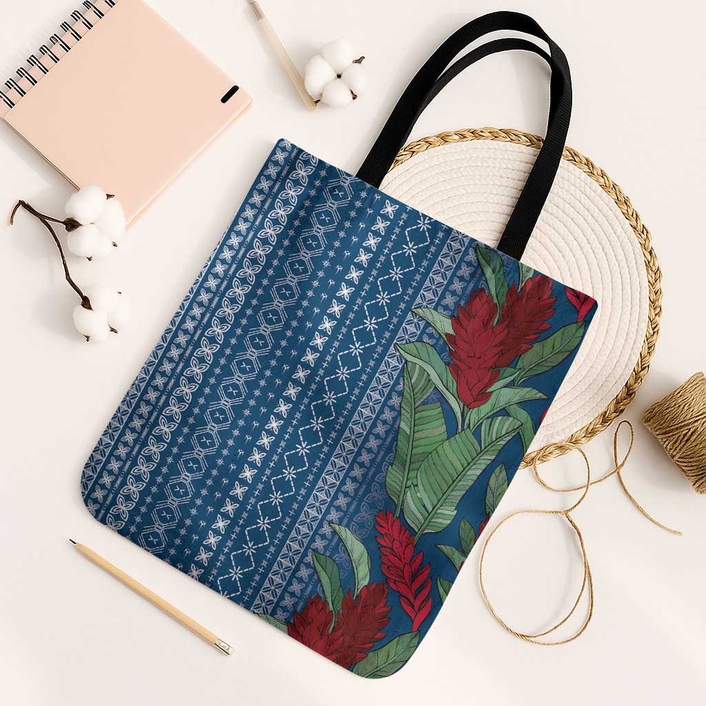 Women's Day Samoa Malu Tattoo Inspired Mix Teuila Tote Bag Royal Blue