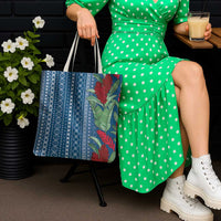 Women's Day Samoa Malu Tattoo Inspired Mix Teuila Tote Bag Royal Blue