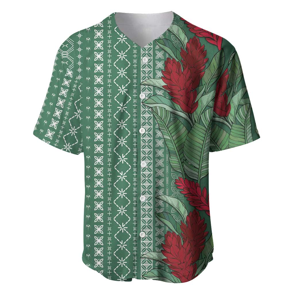 Women's Day Samoa Malu Tattoo Inspired Mix Teuila Baseball Jersey Sage Green