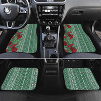 Women's Day Samoa Malu Tattoo Inspired Mix Teuila Car Mats Sage Green LT7 Set 4pcs Sage Green - Polynesian Pride