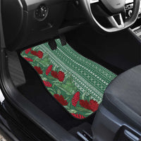 Women's Day Samoa Malu Tattoo Inspired Mix Teuila Car Mats Sage Green LT7 - Polynesian Pride