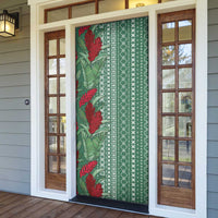 Women's Day Samoa Malu Tattoo Inspired Mix Teuila Door Cover Sage Green LT7 - Polynesian Pride