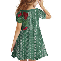 Women's Day Samoa Malu Tattoo Inspired Mix Teuila Family Matching Off Shoulder Short Dress and Hawaiian Shirt Sage Green LT7 - Polynesian Pride