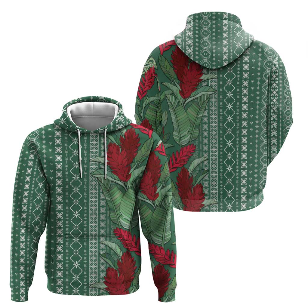 Women's Day Samoa Malu Tattoo Inspired Mix Teuila Hoodie Sage Green