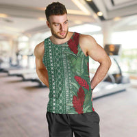 Women's Day Samoa Malu Tattoo Inspired Mix Teuila Men Tank Top Sage Green LT7 Sage Green - Polynesian Pride