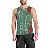 Women's Day Samoa Malu Tattoo Inspired Mix Teuila Men Tank Top Sage Green LT7 - Polynesian Pride