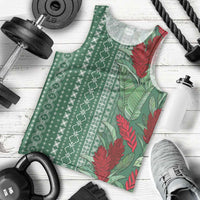 Women's Day Samoa Malu Tattoo Inspired Mix Teuila Men Tank Top Sage Green LT7 - Polynesian Pride