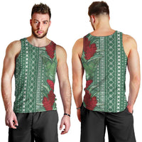Women's Day Samoa Malu Tattoo Inspired Mix Teuila Men Tank Top Sage Green LT7 - Polynesian Pride