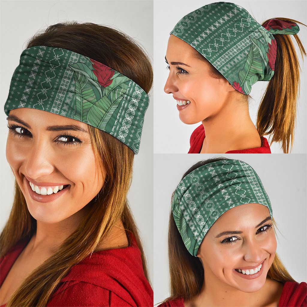 Women's Day Samoa Malu Tattoo Inspired Mix Teuila Neck Gaiter Sage Green