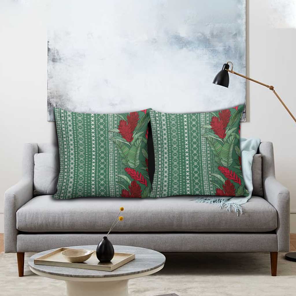 Women's Day Samoa Malu Tattoo Inspired Mix Teuila Pillow Cover Sage Green LT7 - Polynesian Pride