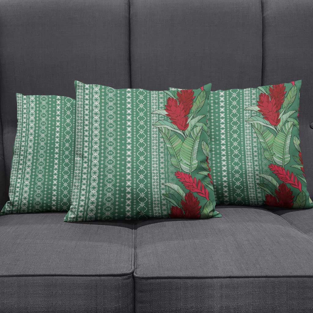 Women's Day Samoa Malu Tattoo Inspired Mix Teuila Pillow Cover Sage Green LT7 - Polynesian Pride