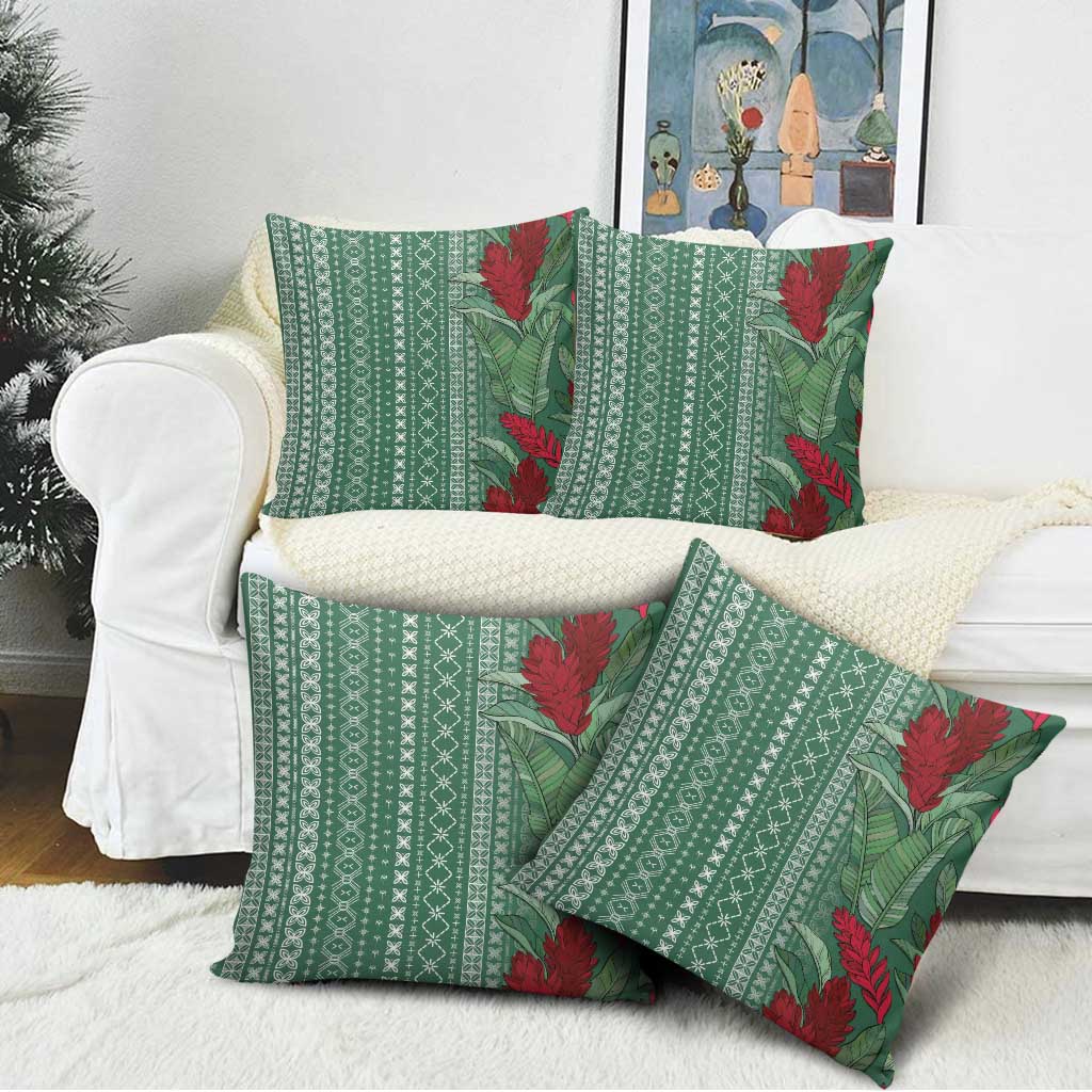 Women's Day Samoa Malu Tattoo Inspired Mix Teuila Pillow Cover Sage Green LT7 - Polynesian Pride