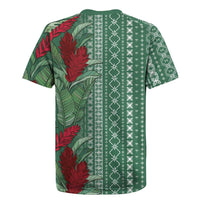 Women's Day Samoa Malu Tattoo Inspired Mix Teuila Rugby Jersey Sage Green LT7 - Polynesian Pride