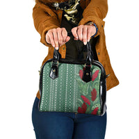 Women's Day Samoa Malu Tattoo Inspired Mix Teuila Shoulder Handbag Sage Green
