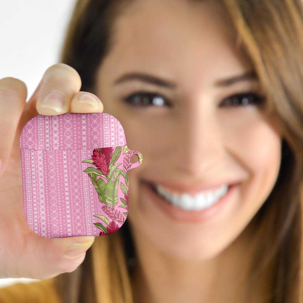 Women's Day Samoa Malu Tattoo Inspired Mix Teuila AirPods Case Rose Pink LT7 - Polynesian Pride