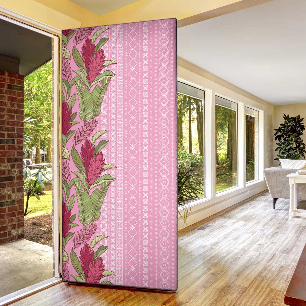 Women's Day Samoa Malu Tattoo Inspired Mix Teuila Door Cover Rose Pink