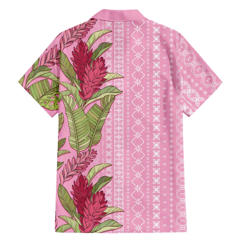 Women's Day Samoa Malu Tattoo Inspired Mix Teuila Family Matching Off Shoulder Short Dress and Hawaiian Shirt Rose Pink LT7 - Polynesian Pride