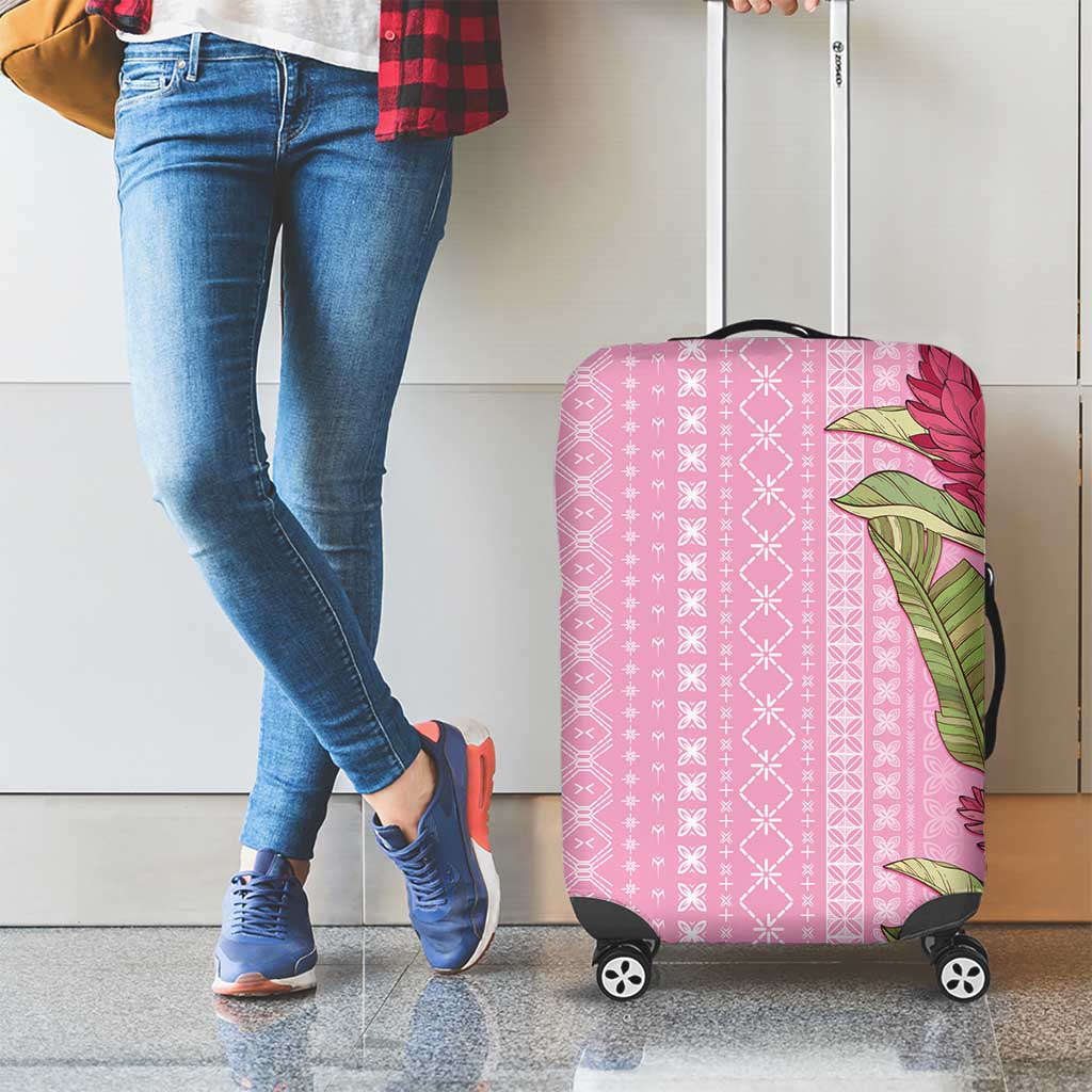 Women's Day Samoa Malu Tattoo Inspired Mix Teuila Luggage Cover Rose Pink