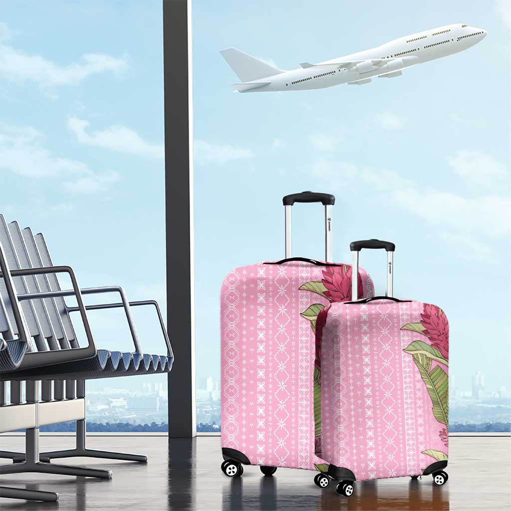 Women's Day Samoa Malu Tattoo Inspired Mix Teuila Luggage Cover Rose Pink