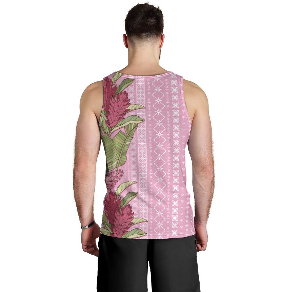 Women's Day Samoa Malu Tattoo Inspired Mix Teuila Men Tank Top Rose Pink LT7 - Polynesian Pride