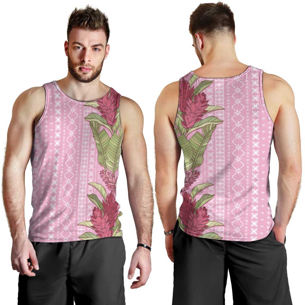 Women's Day Samoa Malu Tattoo Inspired Mix Teuila Men Tank Top Rose Pink LT7 - Polynesian Pride