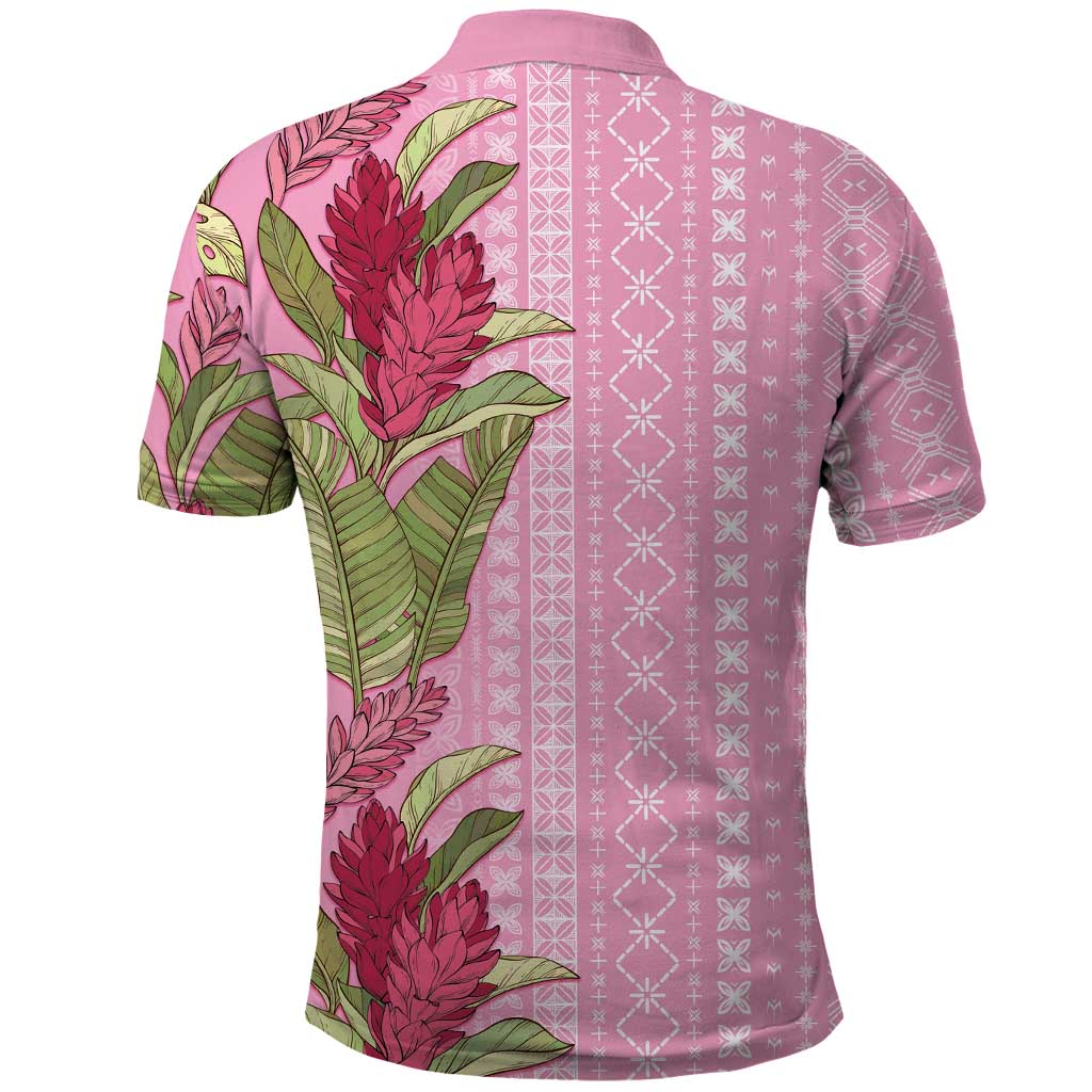 Women's Day Samoa Malu Tattoo Inspired Mix Teuila Polo Shirt Rose Pink