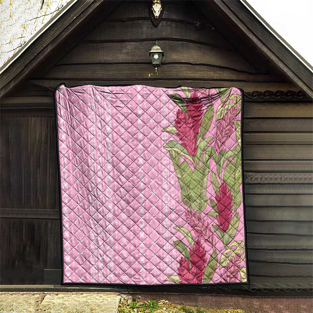 Women's Day Samoa Malu Tattoo Inspired Mix Teuila Quilt Rose Pink