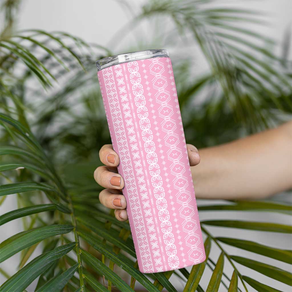 Women's Day Samoa Malu Tattoo Inspired Mix Teuila Skinny Tumbler Rose Pink