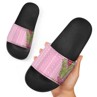 Women's Day Samoa Malu Tattoo Inspired Mix Teuila Slide Sandals Rose Pink LT7 - Polynesian Pride
