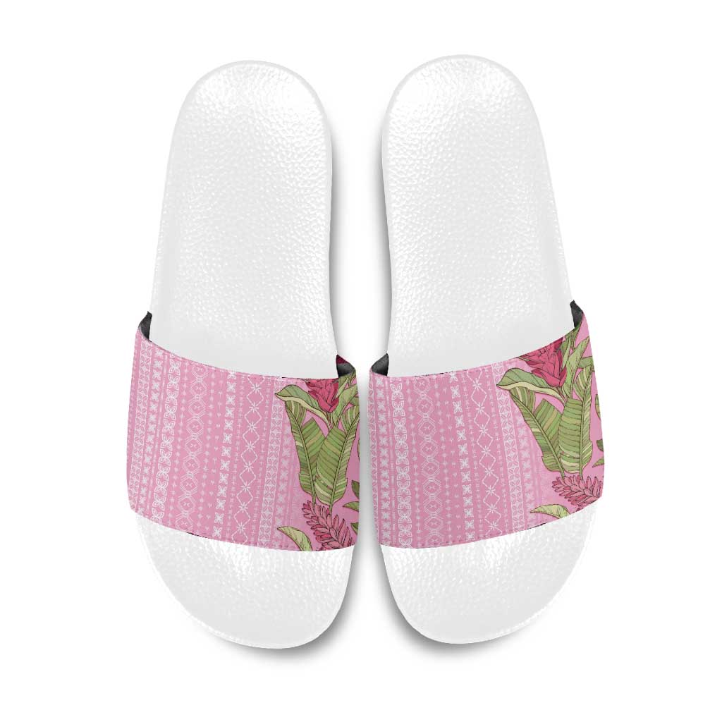 Women's Day Samoa Malu Tattoo Inspired Mix Teuila Slide Sandals Rose Pink LT7 Rose Pink - Polynesian Pride