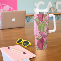Women's Day Samoa Malu Tattoo Inspired Mix Teuila Tumbler With Handle Rose Pink
