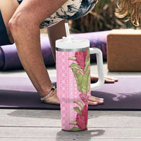 Women's Day Samoa Malu Tattoo Inspired Mix Teuila Tumbler With Handle Rose Pink