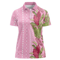 Women's Day Samoa Malu Tattoo Inspired Mix Teuila Women Polo Shirt Rose Pink LT7 Female Rose Pink - Polynesian Pride