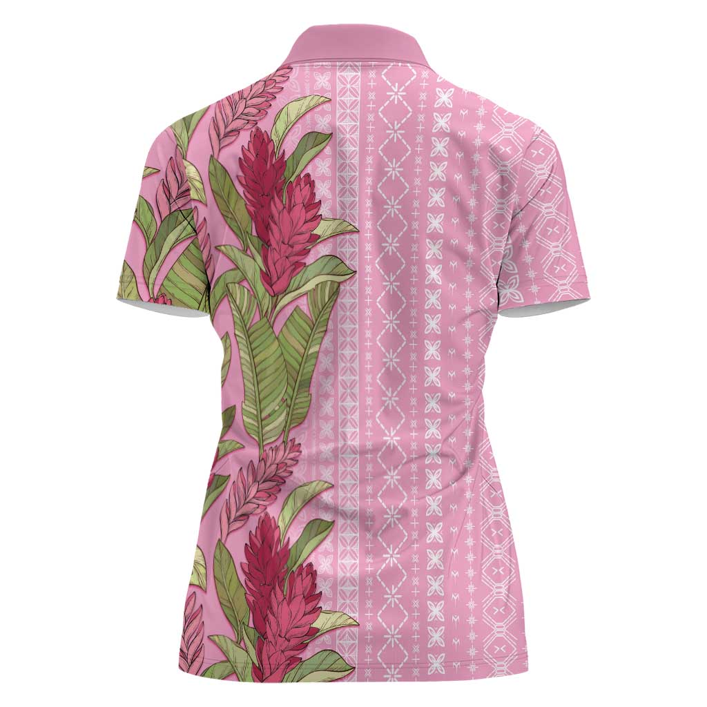 Women's Day Samoa Malu Tattoo Inspired Mix Teuila Women Polo Shirt Rose Pink LT7 - Polynesian Pride