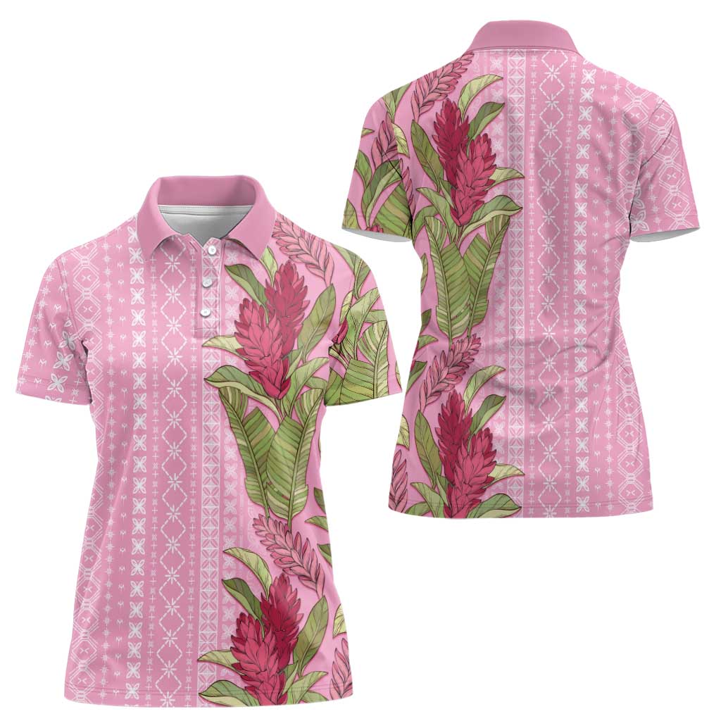 Women's Day Samoa Malu Tattoo Inspired Mix Teuila Women Polo Shirt Rose Pink LT7 - Polynesian Pride