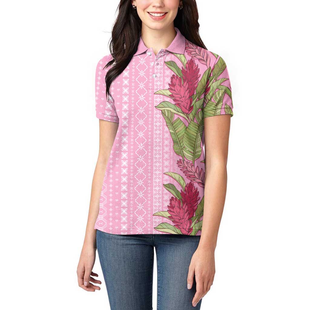 Women's Day Samoa Malu Tattoo Inspired Mix Teuila Women Polo Shirt Rose Pink LT7 - Polynesian Pride