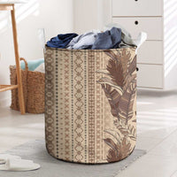 Women's Day Samoa Malu Tattoo Inspired Mix Teuila Laundry Basket Vintage Tapa LT7 Beige - Polynesian Pride