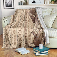 Women's Day Samoa Malu Tattoo Inspired Mix Teuila Blanket Vintage Tapa LT7 Beige - Polynesian Pride