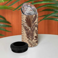 Women's Day Samoa Malu Tattoo Inspired Mix Teuila 4 in 1 Can Cooler Tumbler Vintage Tapa