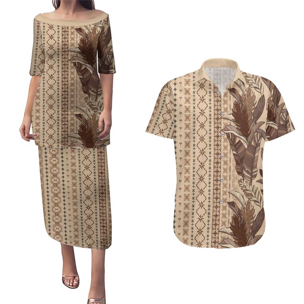Women's Day Samoa Malu Tattoo Inspired Mix Teuila Couples Matching Puletasi and Hawaiian Shirt Vintage Tapa